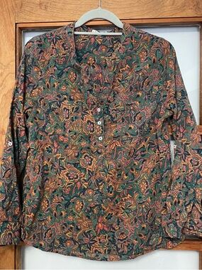 Carve Designs Green Multi Floral Button-Down Shirt